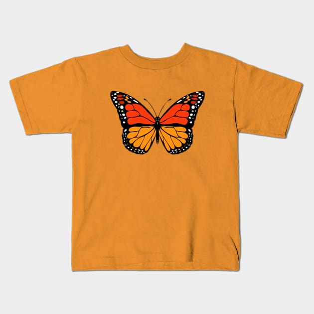 Monarch butterfly Kids T-Shirt by Gaspar Avila